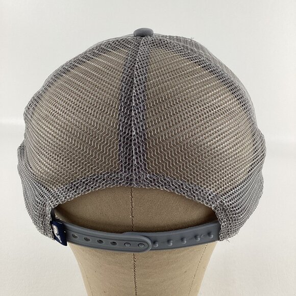 Vineyard Vines Snapback Trucker Hat Ball Cap Gray Blue Whale Dot Headwear - Picture 3 of 6